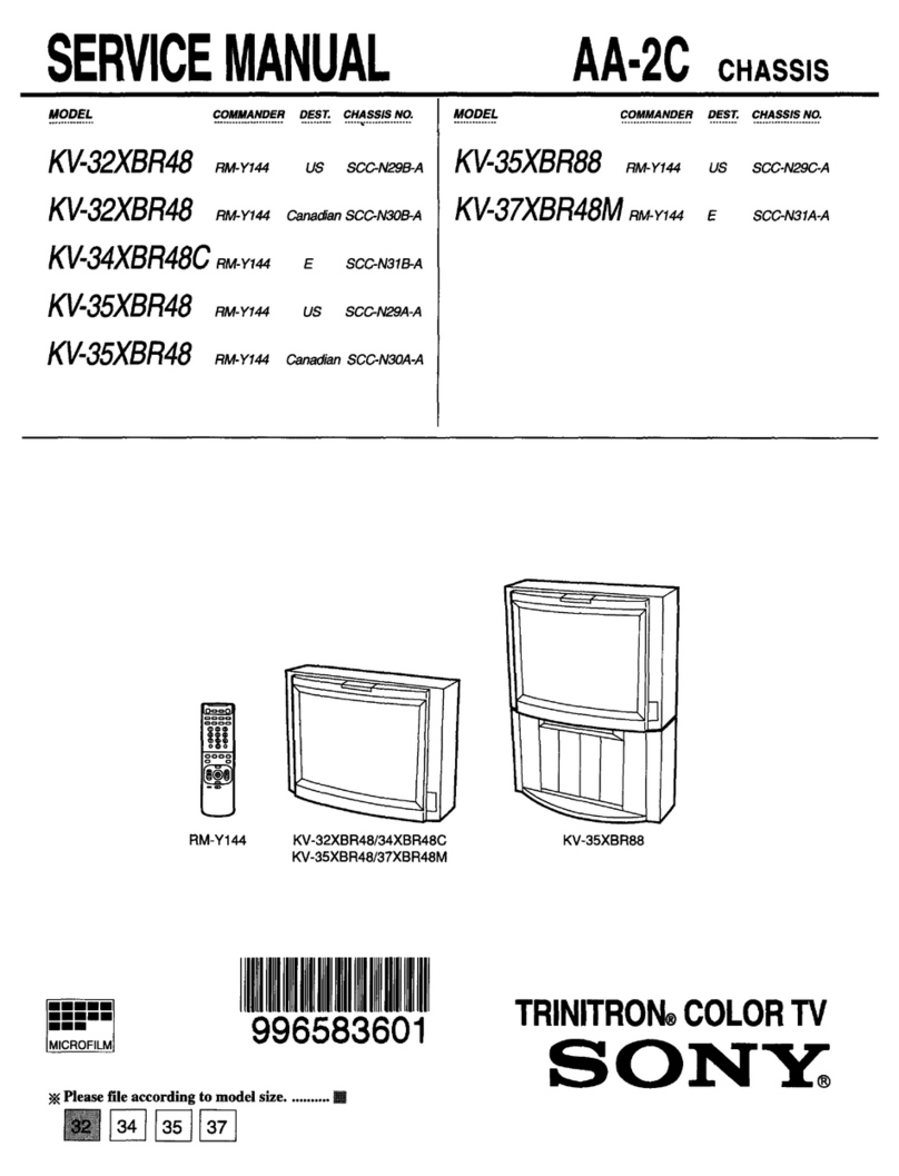 Sony KV-32XBR48 - 32" Xbr Television User manual
