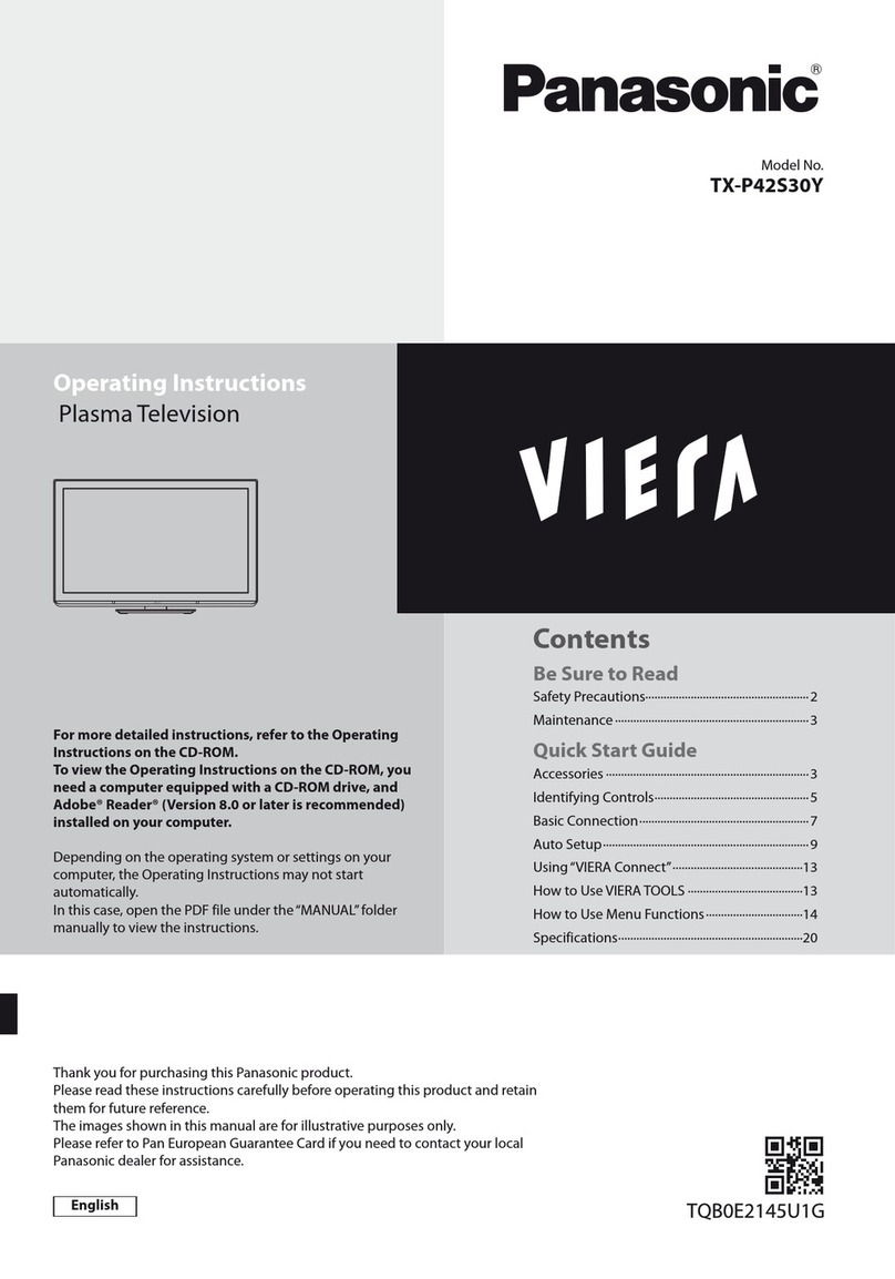Panasonic TX-P42S30Y User manual