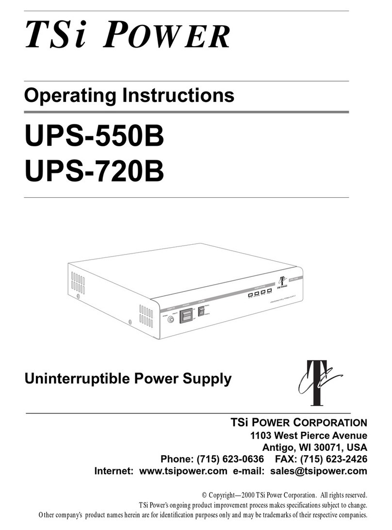 TSi Power UPS-550B operating instructions