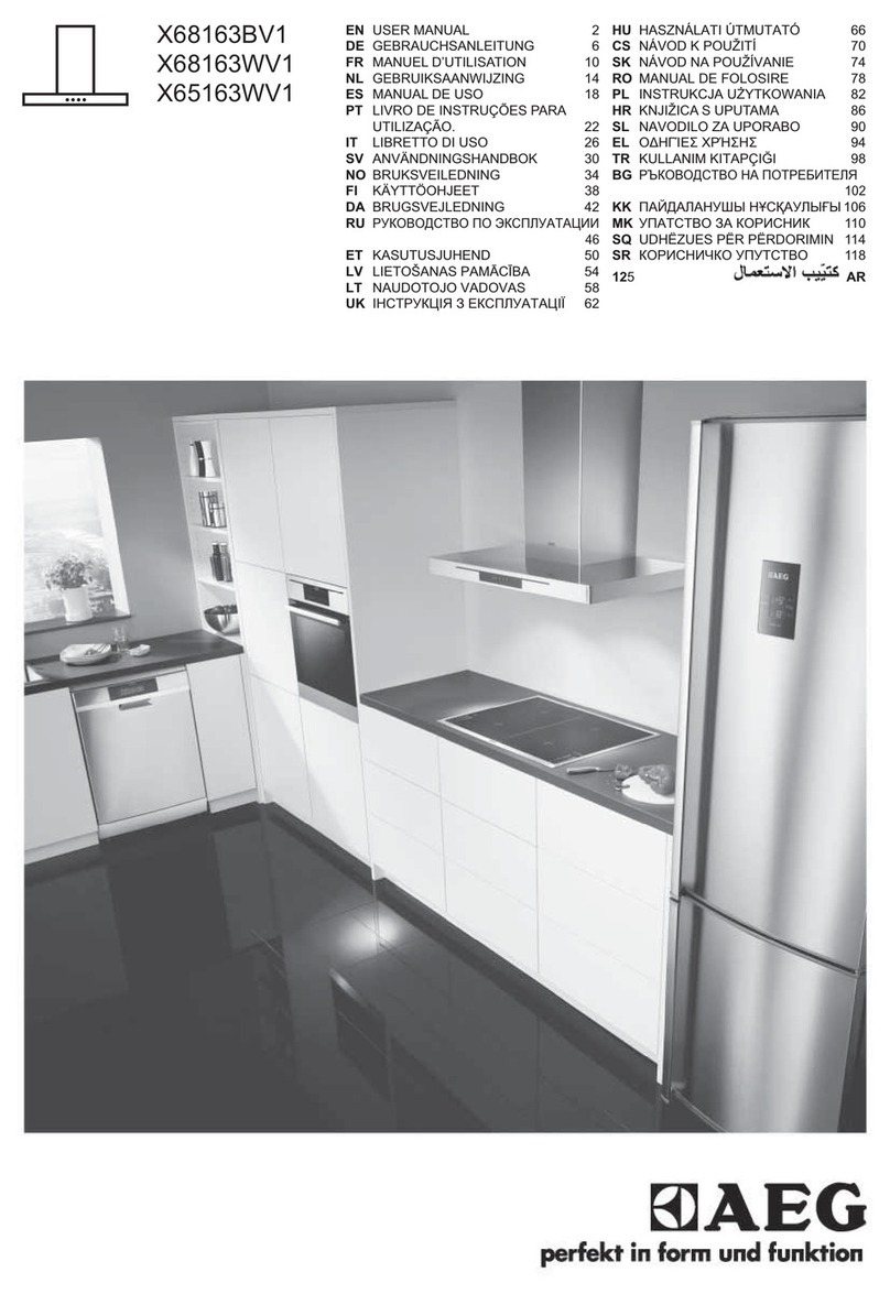 AEG X68163BV1 User manual