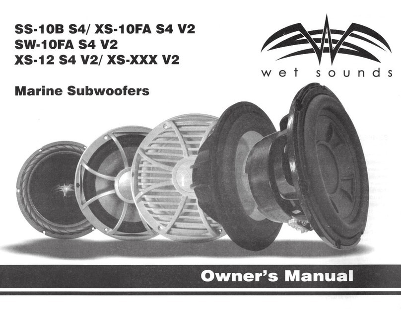Wet Sounds SS-10B 24 owner's manual