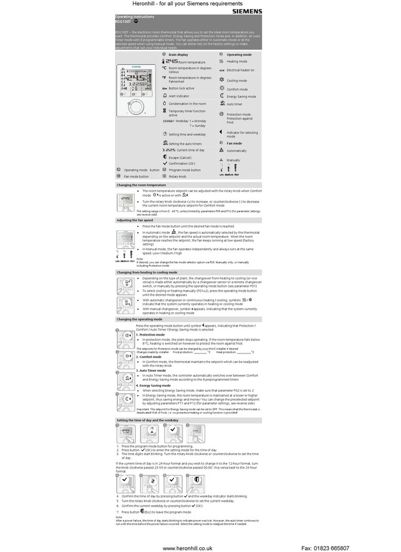 Siemens RDG100T User manual