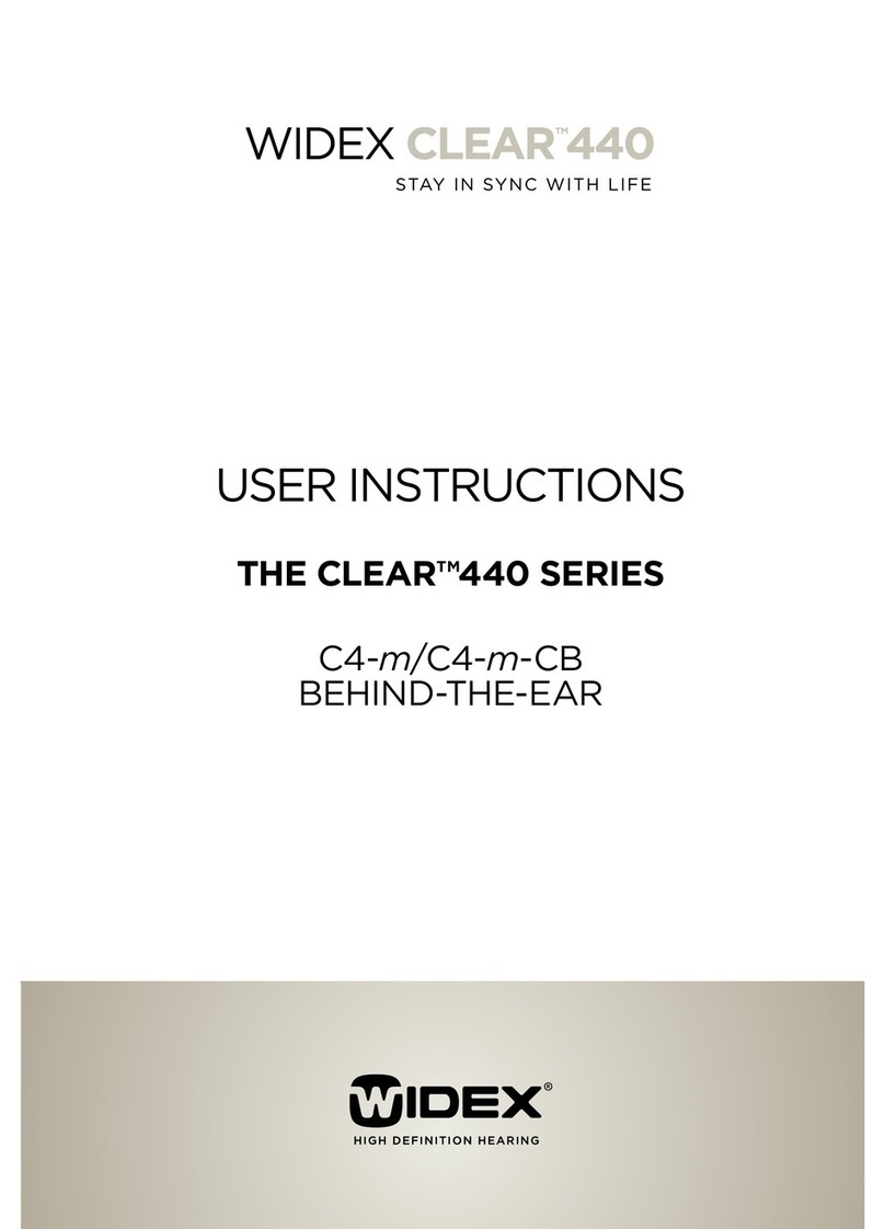 Widex CLEAR 440 SERIES User instructions