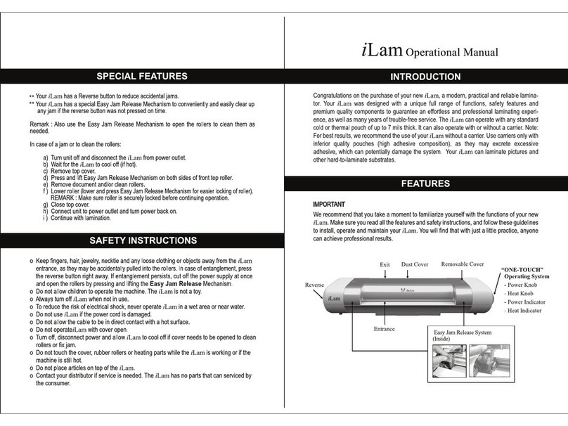 Akiles iLam 240 Operational manual