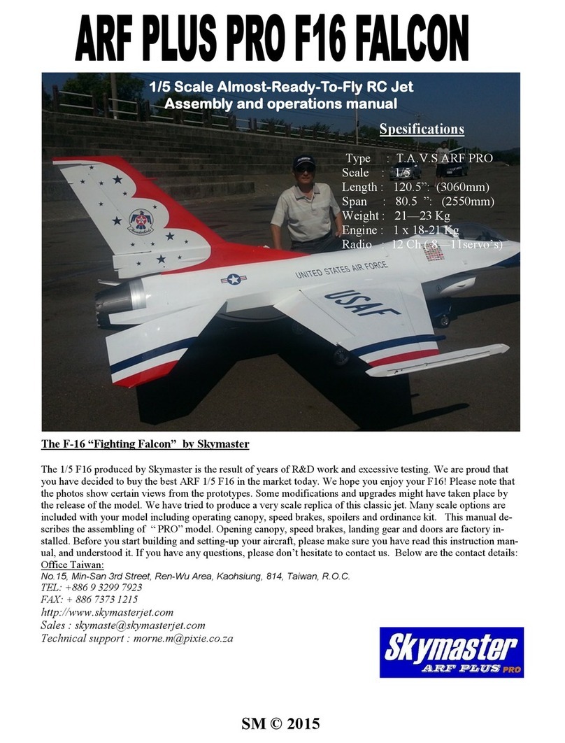 Sky Master ARF Plus Pro F-16 Falcon Assembly and operation manual