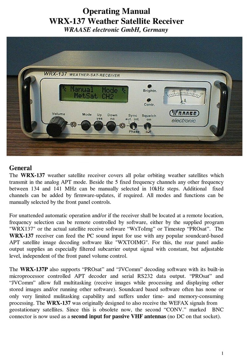 WRAASE WRX-137 operating manual