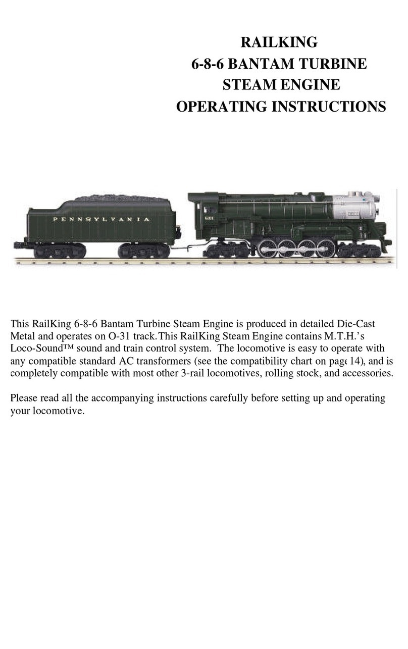 Rail King 6-8-6 BANTAM TURBINESTEAM ENGINE operating instructions