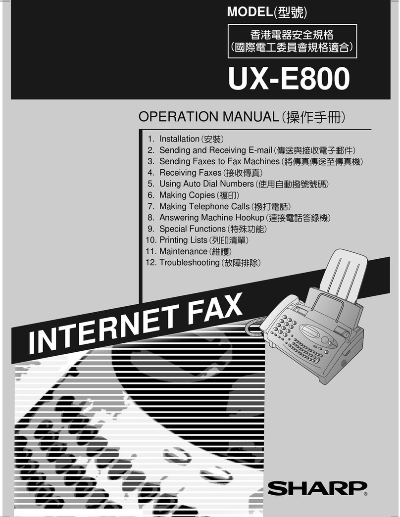 Sharp UX-E800 User manual