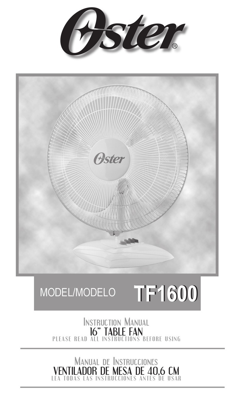 Oster TF1600 User manual