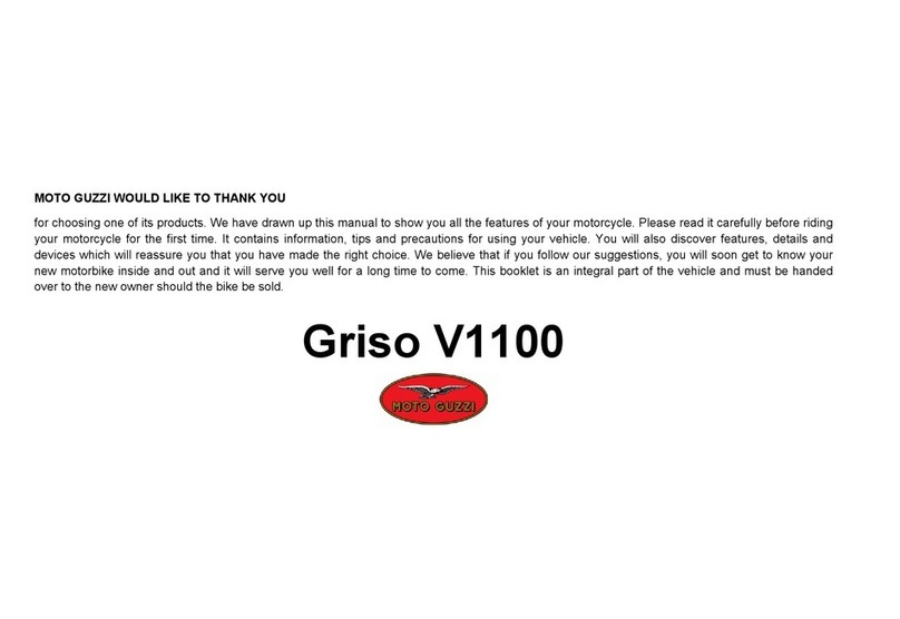 MOTO GUZZI Griso V1100 manual
