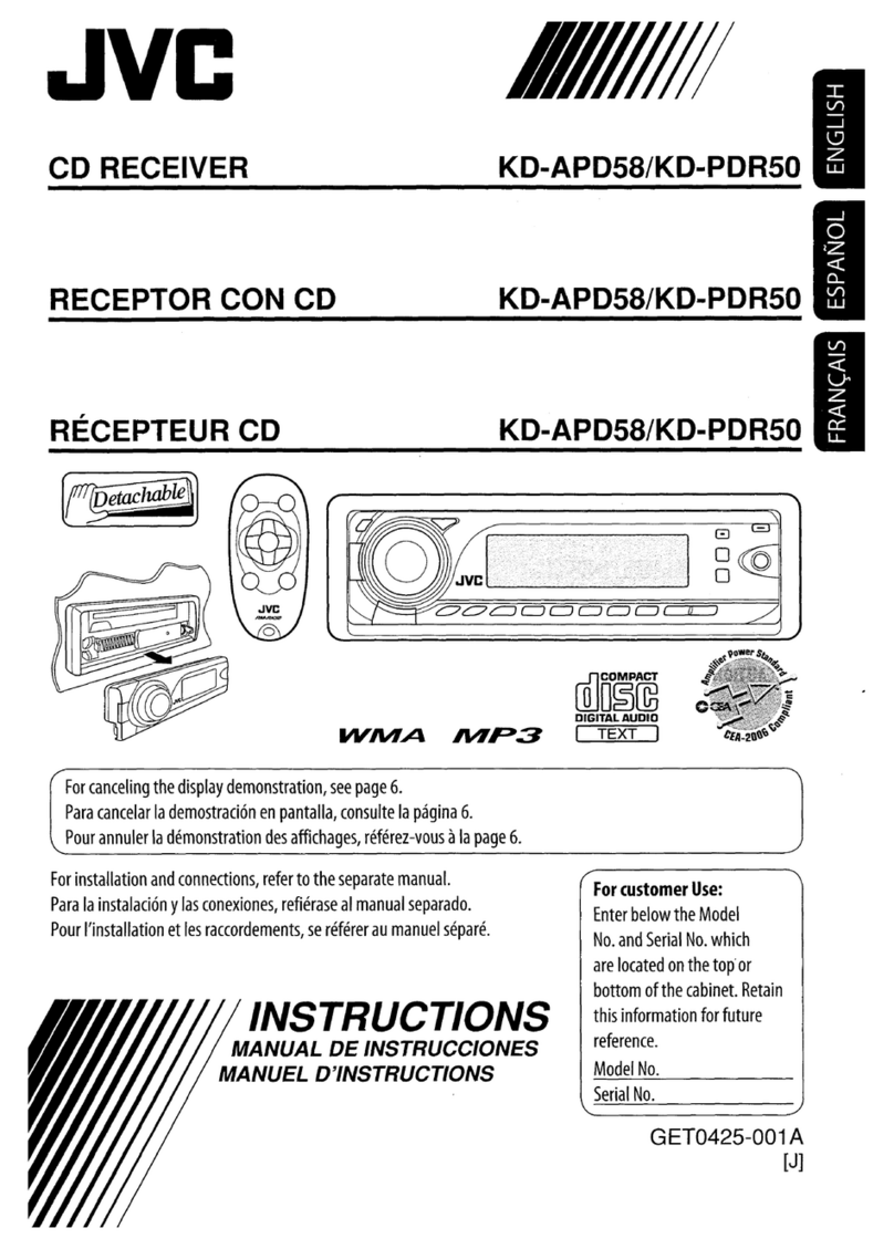 JVC KD-APD58 - Radio / CD User manual