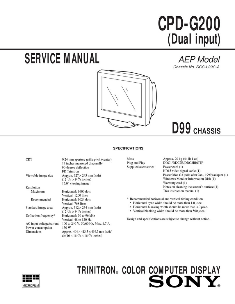 Sony Trinitron CPD-G200 User manual