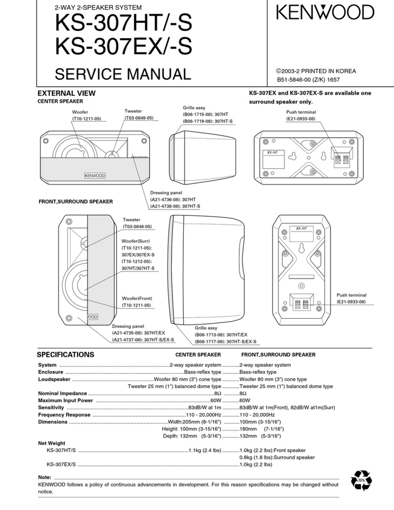 Kenwood KS-307HT User manual Kenwood KS-307HT User manual