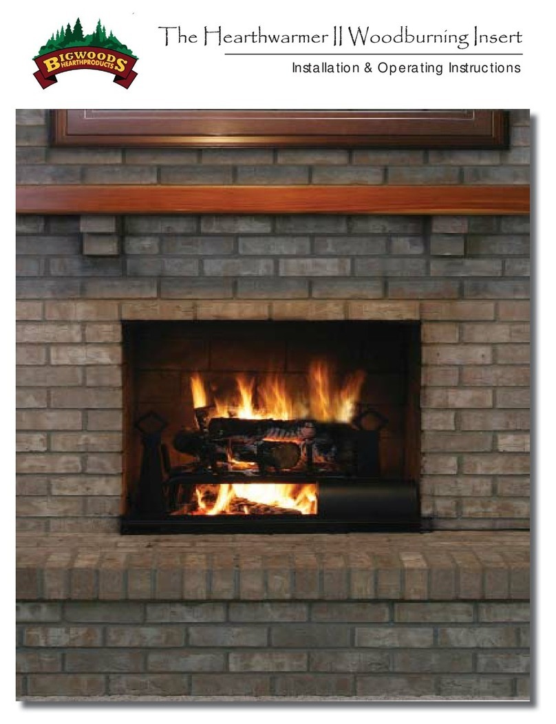 Big Woods Hearth Products The Hearthwarmer-II Installation & operating instructions Big Woods Hearth Products The Hearthwarmer-II Installation & operating instructions