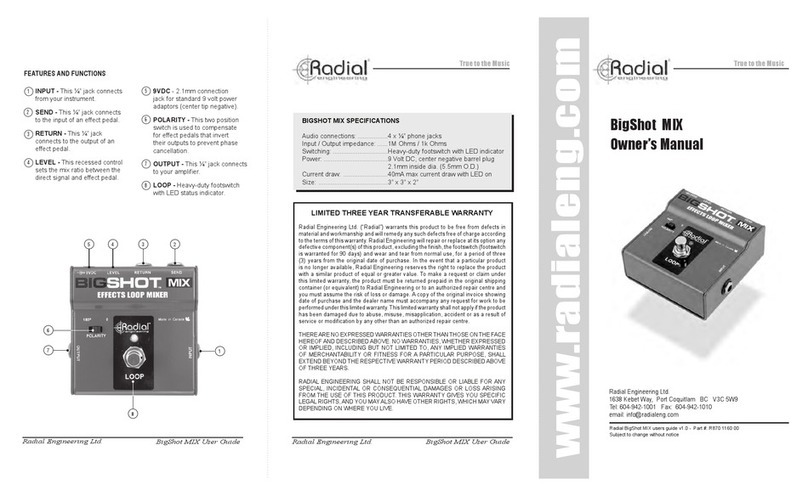 Radial Engineering BigShot MIX User manual