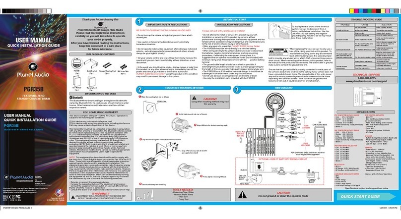 Planet Audio PGR35B user manual