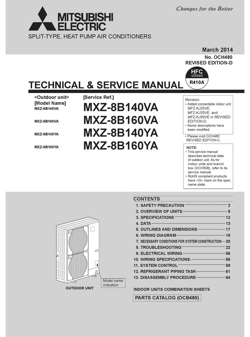 Mitsubishi MXZ-8B140VA Operating manual