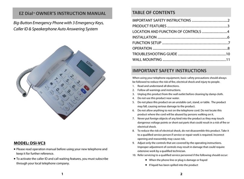 EZ Dial DSI-VC3 owner's manual