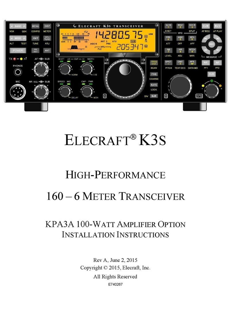ELECRAFT K3S installation instructions ELECRAFT K3S installation instructions
