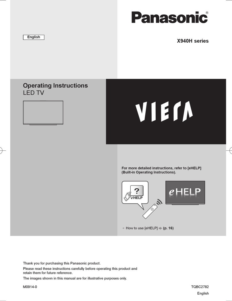 Panasonic Viera X940H series User manual