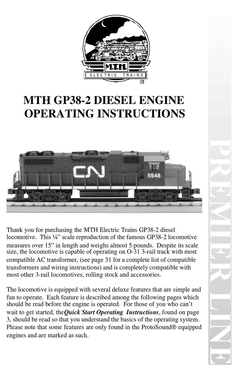MTHTrains GP38-2 DIESEL ENGINE User manual MTHTrains GP38-2 DIESEL ENGINE User manual
