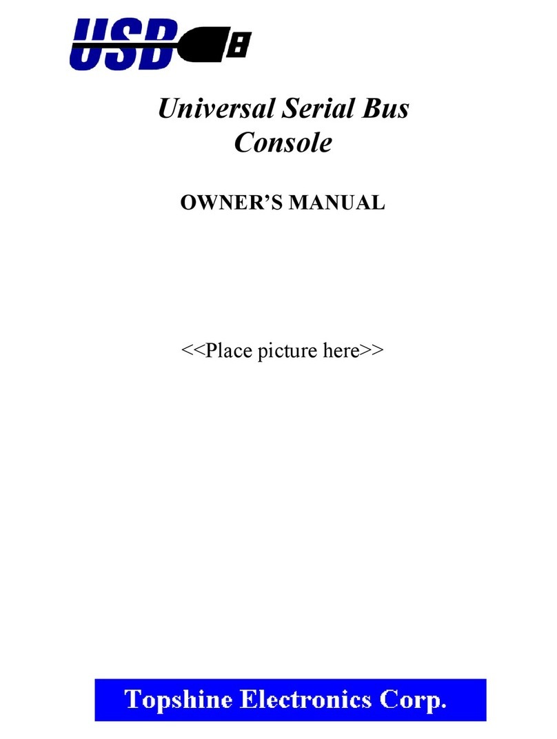 Topshine USB 4by4 Console owner's manual Topshine USB 4by4 Console owner's manual