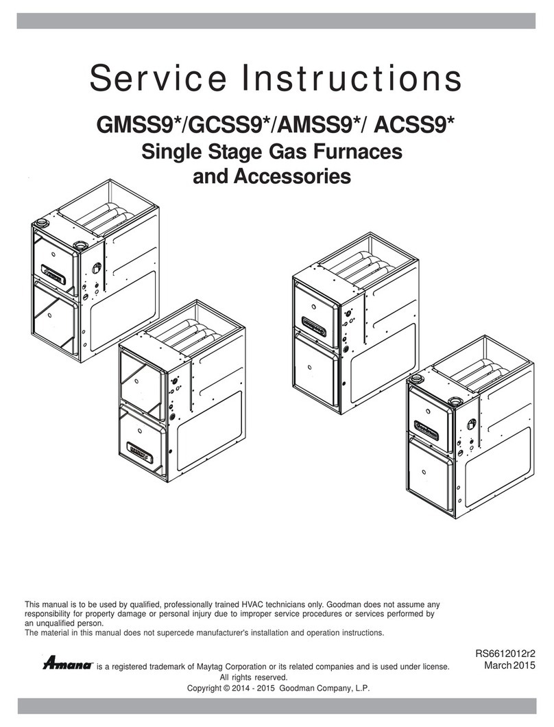 Amana GMSS9 Series Service instructions