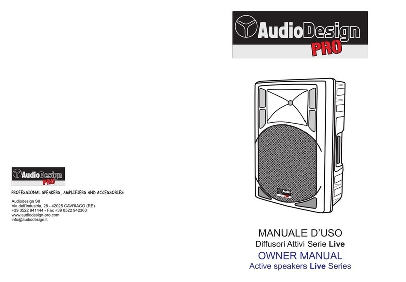 Audio Design Pro Live D 15 owner's manual