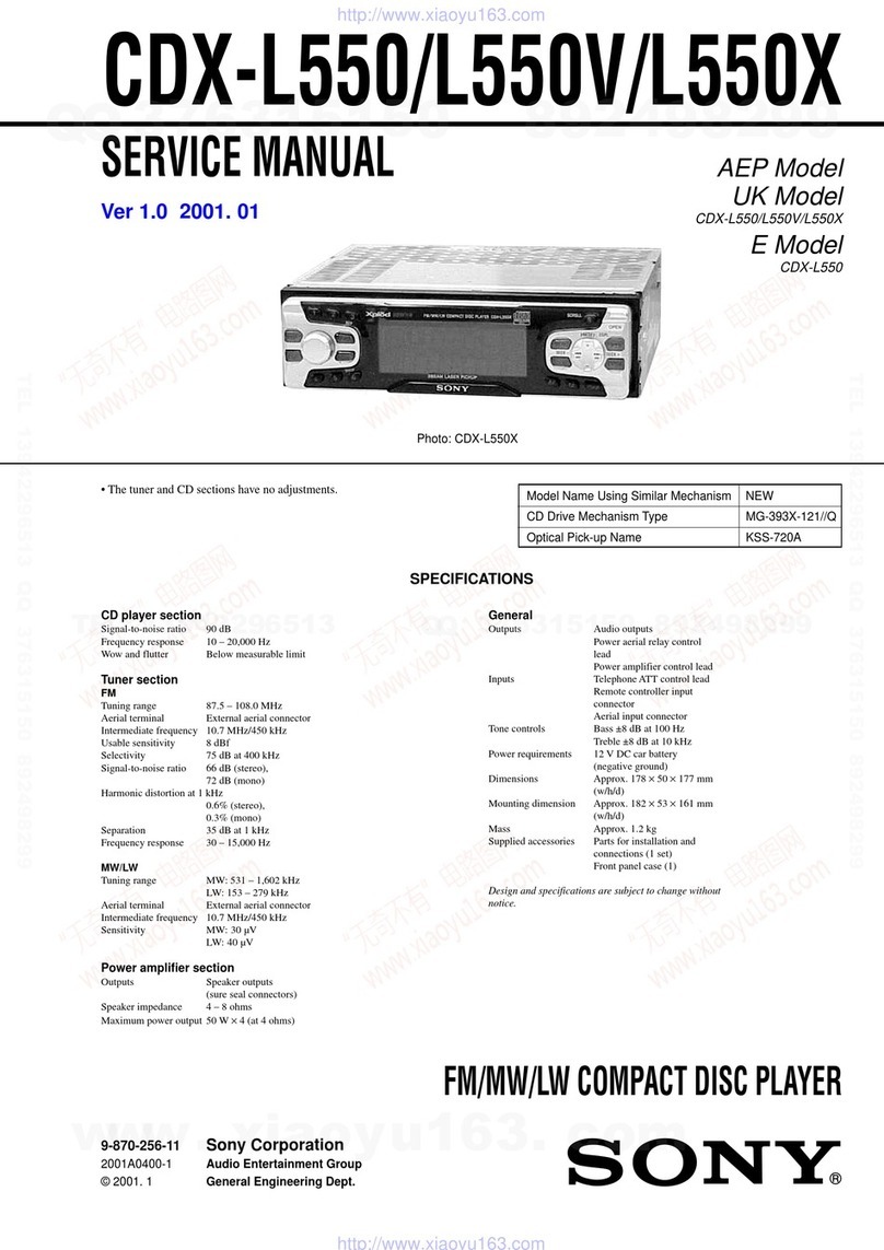 Sony CDX-L550 Service manual