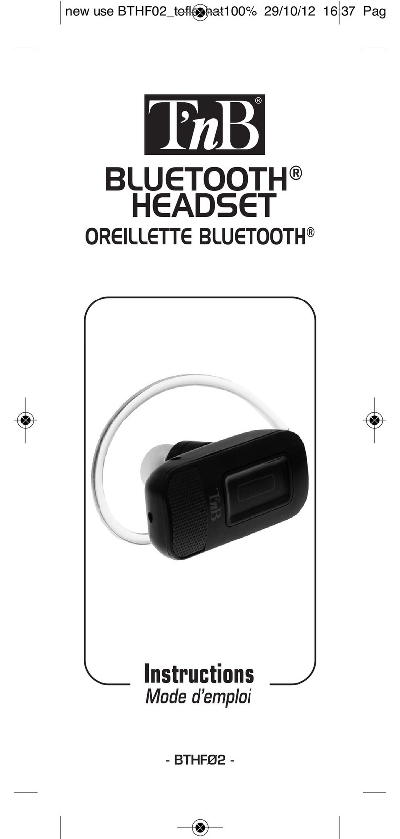 T'nB BTHFO2 Oreillette User manual