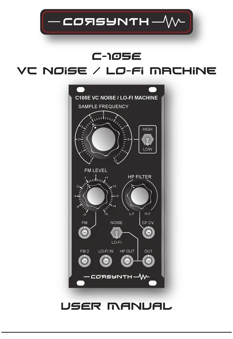 Corsynth C105E user manual