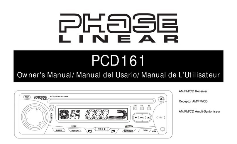 Phase Linear PCD161 User manual