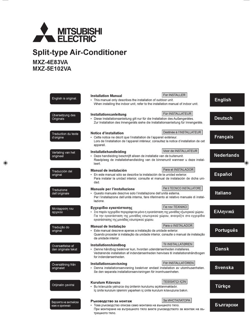 Mitsubishi Electric MXZ-4E83VA User manual