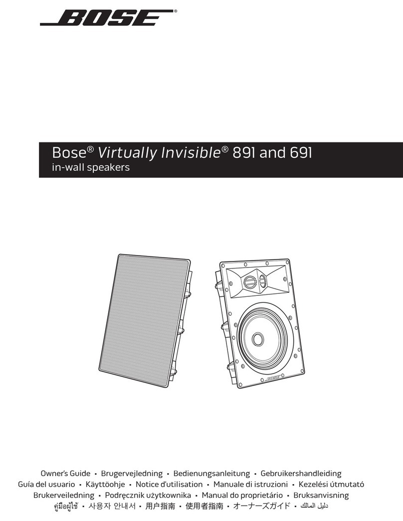 Bose Virtually Invisible 891 User manual