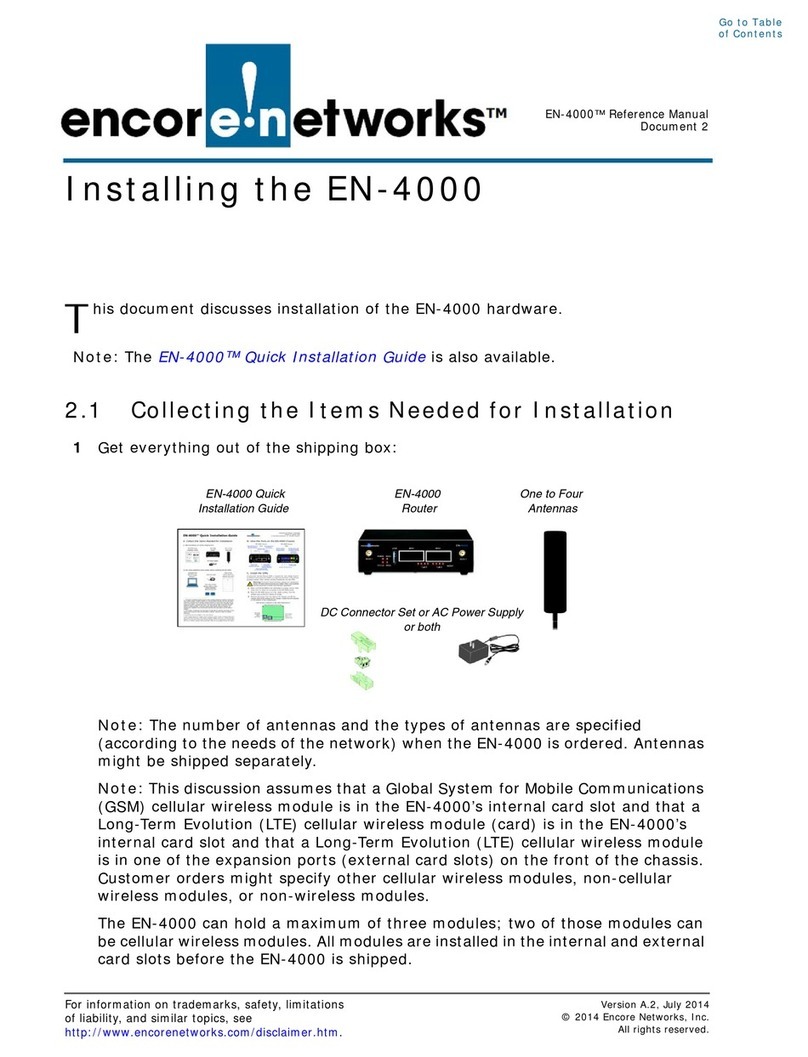 Encore Networks EN-4000 installation manual