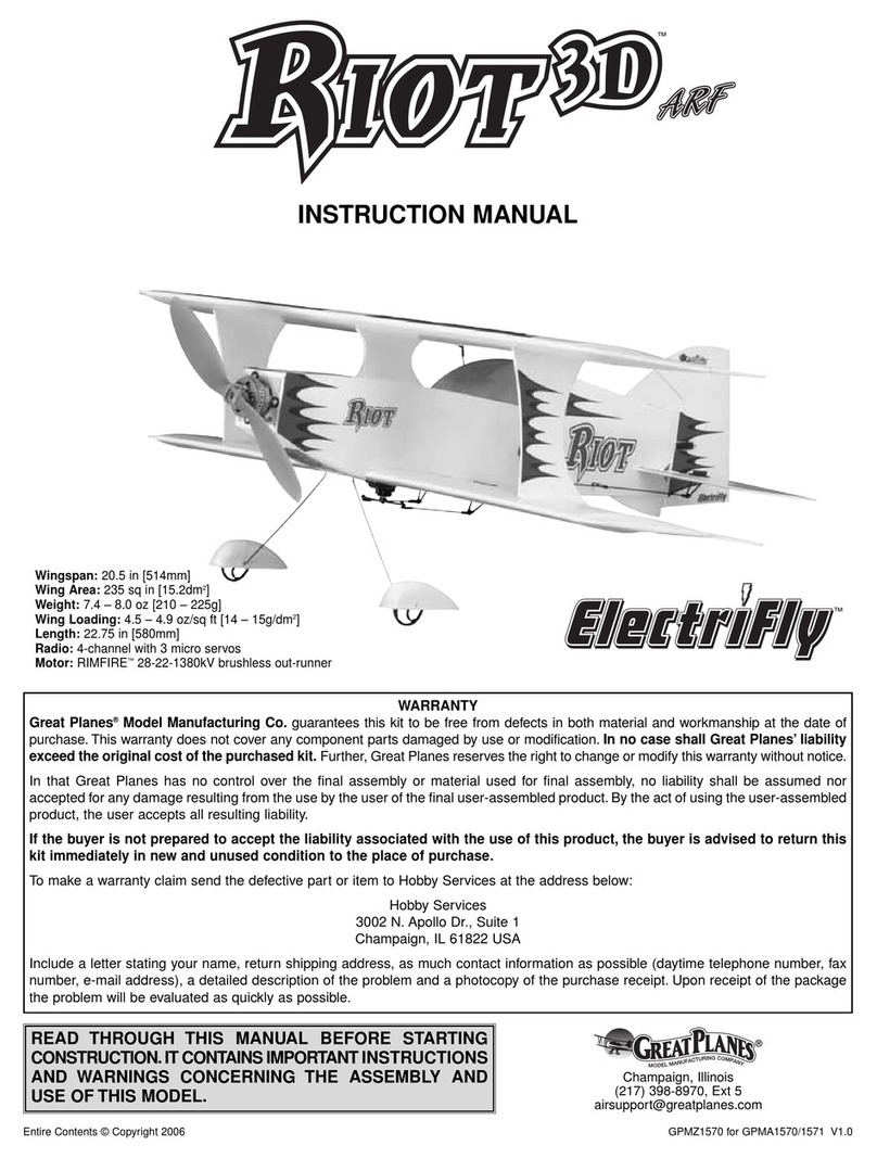 GREAT PLANES Riot 3D instruction manual