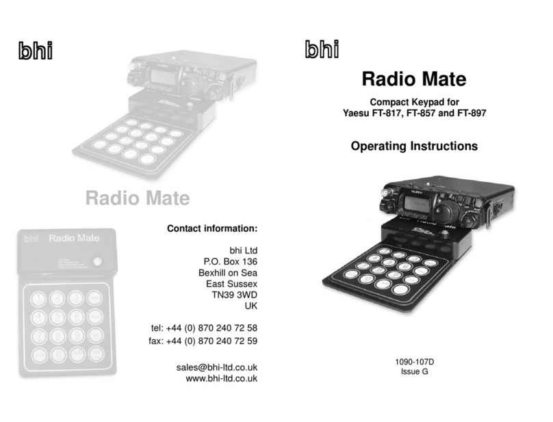 BHI Radio Mate operating instructions
