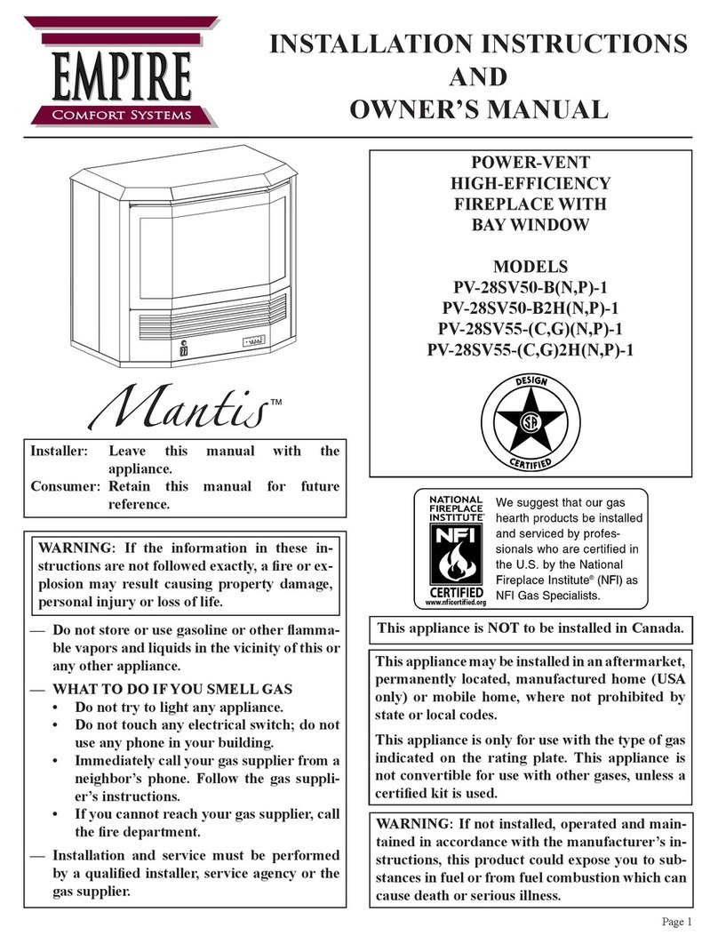 Empire Mantis PV-28SV50-B(N Installation instructions and owner's manual