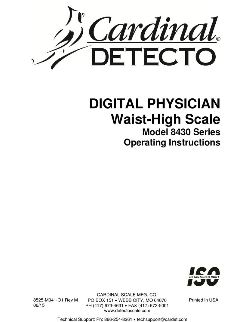 Cardinal Detecto 8430 Series User manual