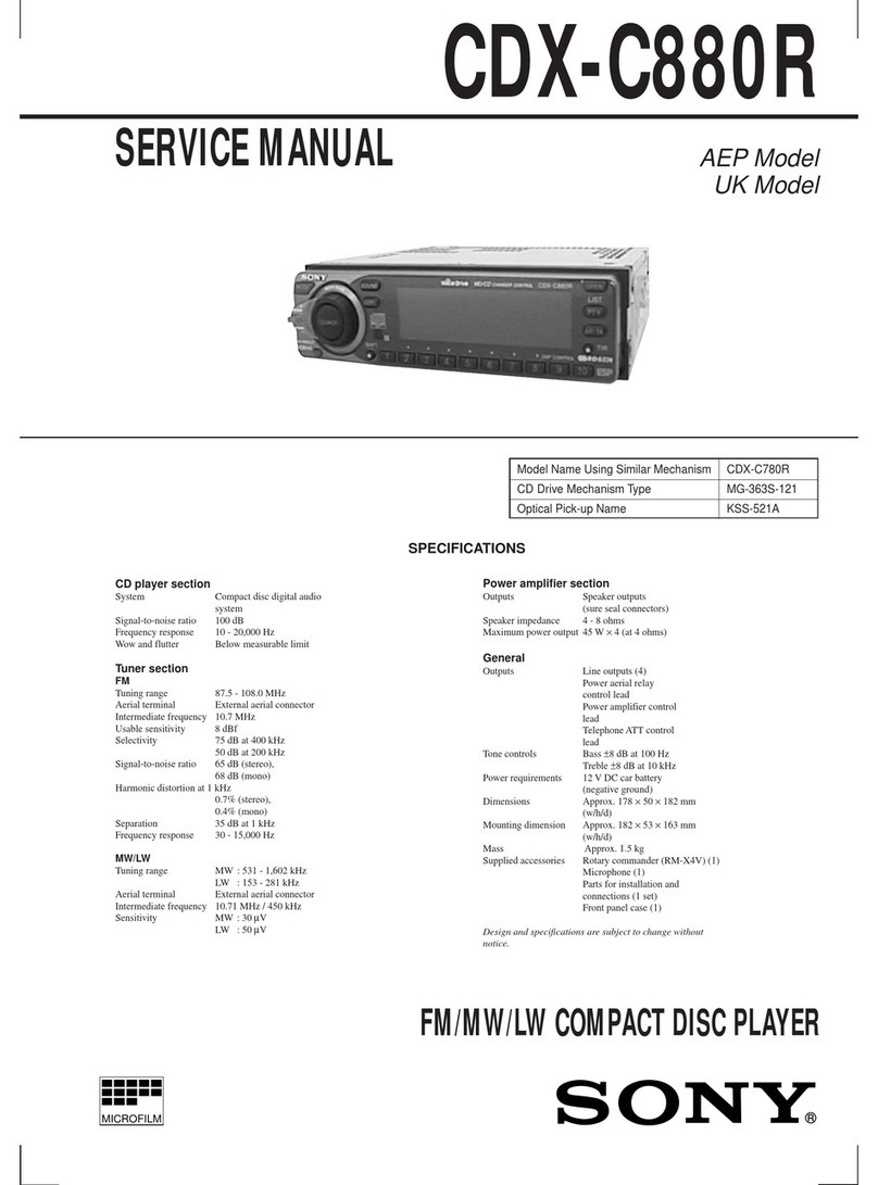 Sony CDX-C880R User manual