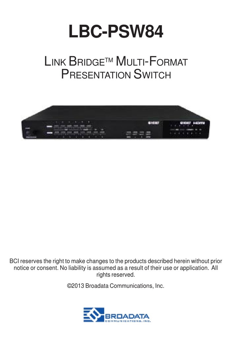 Broadata Link Bridge LBC-PSW84 user manual
