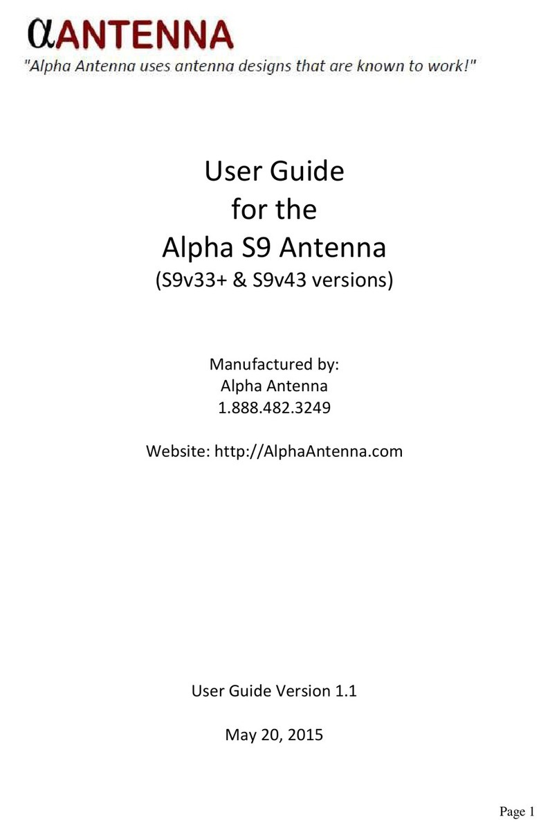 Alpha Antenna S9 User manual Alpha Antenna S9 User manual