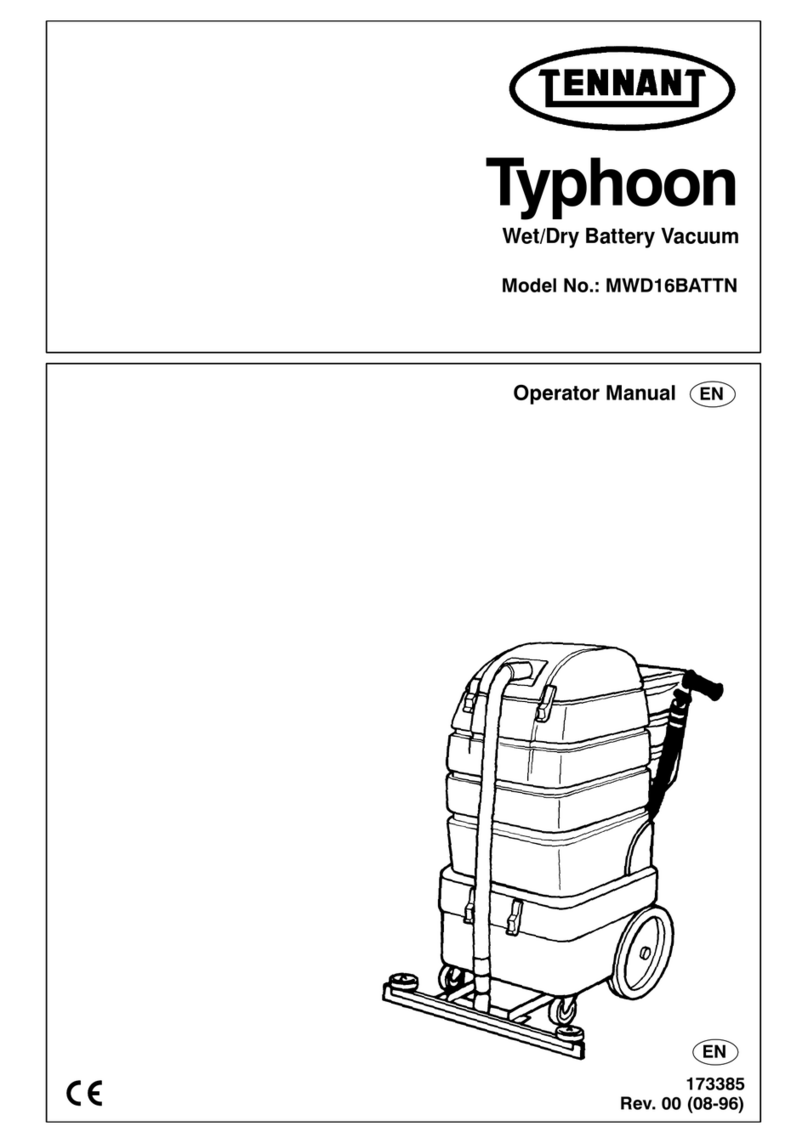 Tennant Typhoon MWD16BATTN Operator's manual