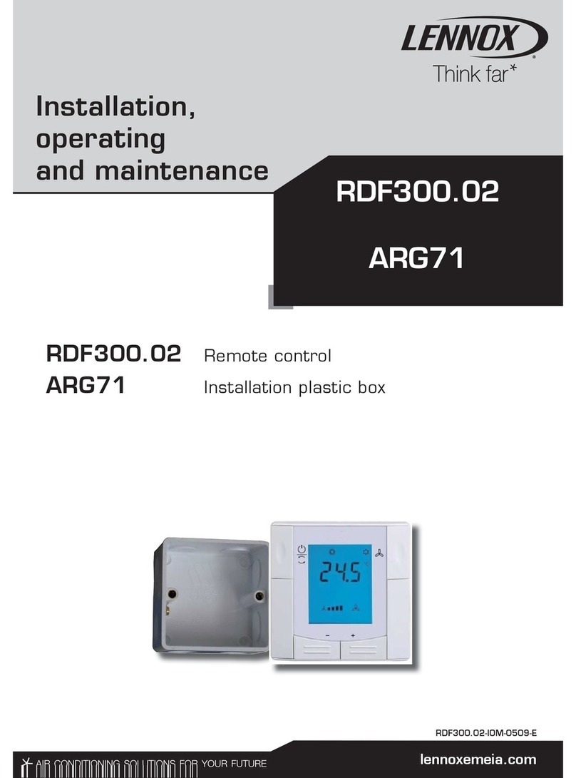 Lennox RDF300.02 ARG71 User manual Lennox RDF300.02 ARG71 User manual