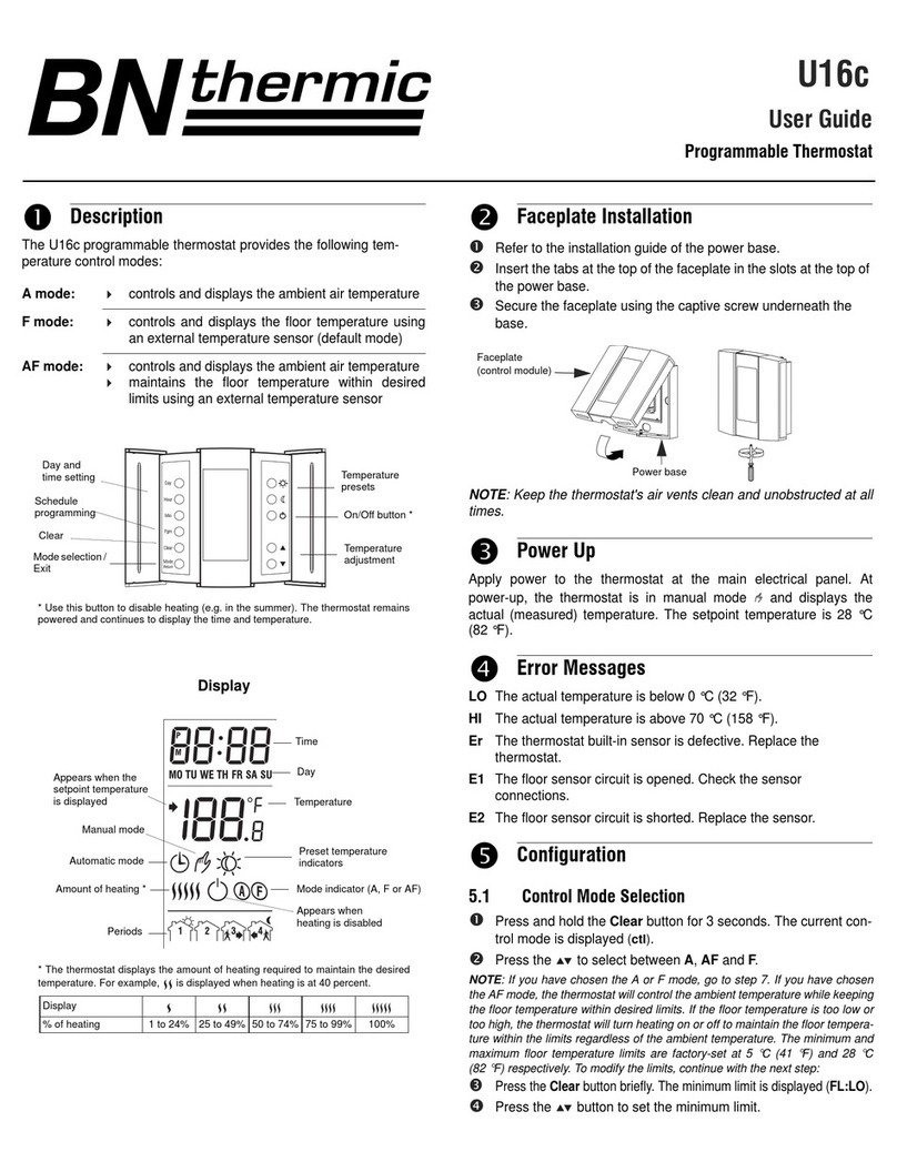 BN Thermic U16c User manual
