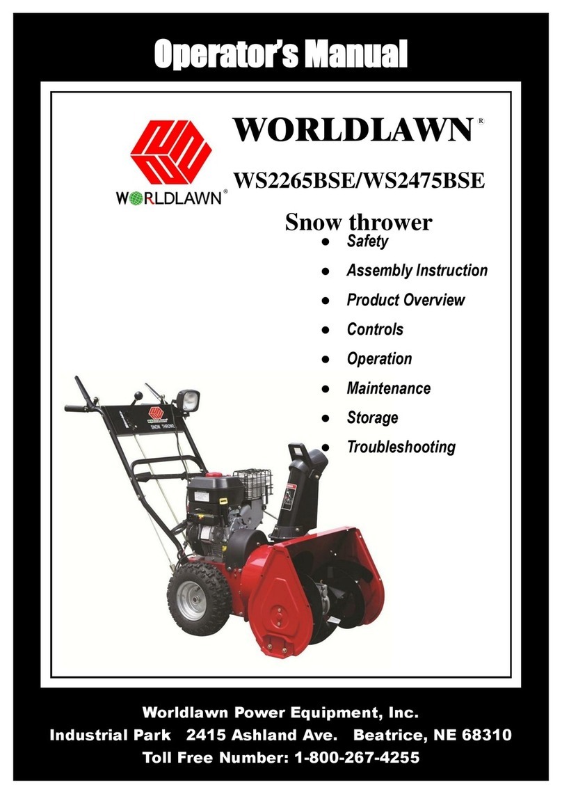 Worldlawn WS2265BSE Operator's manual