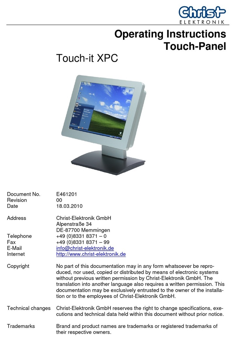 Christ Elektronik Touch-it XPC operating instructions