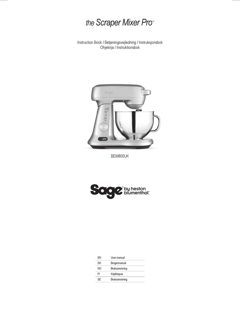 Sage the Scraper Mixer Pro BEM800UK Instruction book