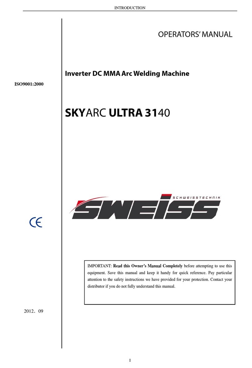 Sweiss SKYARC ULTRA 3140 Operator's manual Sweiss SKYARC ULTRA 3140 Operator's manual