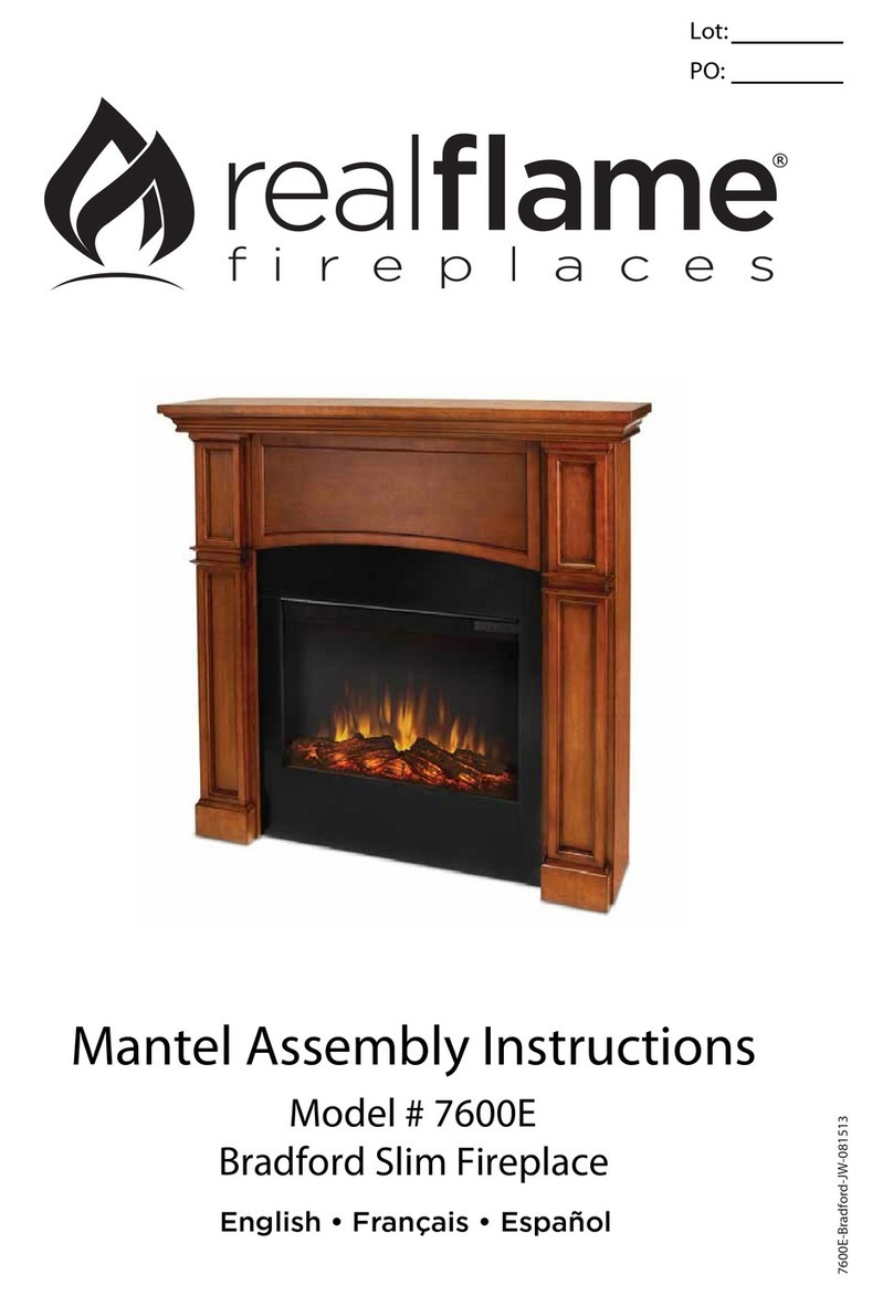 RealFlame Mantel 7600E User manual RealFlame Mantel 7600E User manual